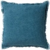 Dutch decor - BURTO - Sierkussen 60x60 cm - gewassen katoen - Provincial Blue - lichtblauw