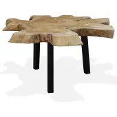 vidaXL Salontafel 80x70x38 cm echt teakhout