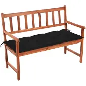 vidaXL Tuinbank met kussen 120 cm massief acaciahout