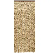 vidaXL Vliegengordijn 56x185 cm chenille beige en bruin