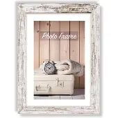 Zep - Houten fotolijst wit/bruin Nelson 6 voor foto formaat 30x45 - V21356