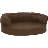vidaXL Hondenbed ergonomisch linnen-look 60x42 cm bruin