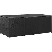vidaXL Tuinbox 180x90x70 cm poly rattan zwart