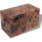 vidaXL Krukken 2 st. 40x40x45 cm massief teakhout bruin
