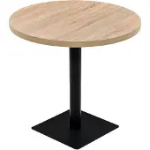 vidaXL Bistrotafel rond 80x75 cm MDF en staal eikenkleur