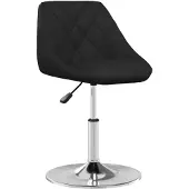 vidaXL - Eetkamerstoel - kunstleer - zwart