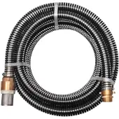 vidaXL Zuigslang met messing koppelingen 7 m 25 mm zwart