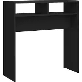 vidaXL Wandtafel 78x30x80 cm bewerkt hout zwart