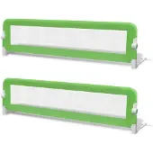 vidaXL Kinderbedhekjes 2 st 150x42 cm groen