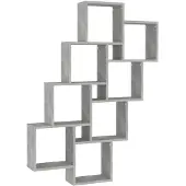 vidaXL Wandschap kubus 90x15x119 cm bewerkt hout betongrijs