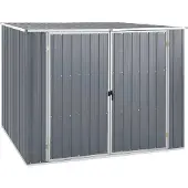 vidaXL Tuinhuis, grijs, 195x198x159 cm, verzinkt staal