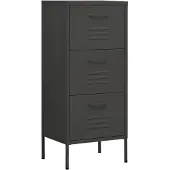 vidaXL Opbergkast 42,5x35x101,5 cm staal antracietkleurig