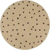 vidaXL Vloerkleed handgemaakt met driehoek print 120 cm jute