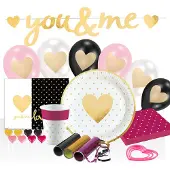 Amscan Feestset You & Me Liefde Papier 60-delig