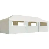 vidaXL Vouwtent pop-up met 8 zijwanden 870x291x315 cm crème