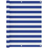 vidaXL Balkonscherm 120x300 cm oxford stof wit en blauw