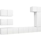 vidaXL 8-delige Tv-meubelset bewerkt hout wit