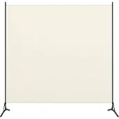 vidaXL Kamerscherm met 1 paneel 175x180 cm stof wit