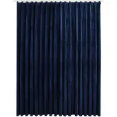 vidaXL Gordijn verduisterend met haken 290x245 cm fluweel blauw