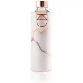 EQUA - Glazen Waterfles - 750 Ml - Mismatch Met Hoes - Lava