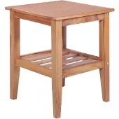 vidaXL Salontafel vierkant 40x40x50 cm massief teakhout