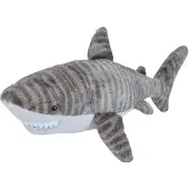 Wild republic Knuffel Tijgerhaai Junior 38 Cm Pluche Grijs/wit