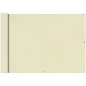 vidaXL Balkonscherm Oxford textiel 75x600 cm crème