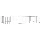 vidaXL Hondenkennel 65,34 m² gegalvaniseerd staal