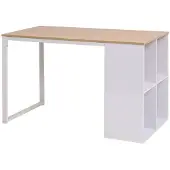 vidaXL Schrijftafel 120x60x75 cm eikenkleur en wit