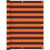 vidaXL Balkonscherm 120x400 cm oxford stof oranje en bruin