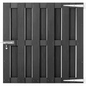 vidaXL Poort 100x100 cm HKC grijs
