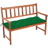 vidaXL Tuinbank met kussen 120 cm massief acaciahout