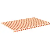 vidaXL Vervangingsdoek voor zonnescherm, geel en oranje, 500x300 cm, polyester