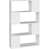 vidaXL Boekenkast/kamerscherm 80x24x124,5 cm bewerkt hout wit