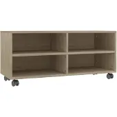 vidaXL Tv-meubel met wieltjes 90x35x35 cm bewerkt hout sonoma eiken