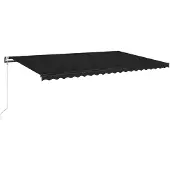 vidaXL Luifel automatisch met LED en windsensor 500x350 cm antraciet