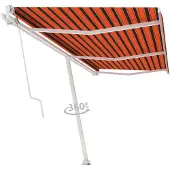 vidaXL Luifel vrijstaand automatisch 600x300 cm oranje en bruin