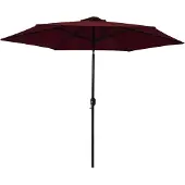 vidaXL Parasol met metalen paal 300 cm bordeauxrood