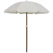 vidaXL Parasol met stalen paal 180 cm zandkleurig