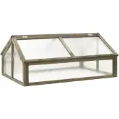 vidaXL Broeikas 114x80x50 cm vurenhout grijs