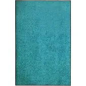vidaXL Deurmat wasbaar 120x180 cm cyaan
