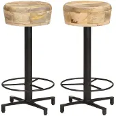 vidaXL Barkrukken 2 st 66 cm massief mangohout