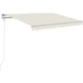 vidaXL Luifel automatisch uittrekbaar 350x250 cm crèmekleurig