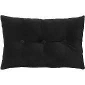 Dutch decor - VALERIE - Sierkussen 40x60 cm - velvet - met knopen - Raven - zwart