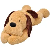 vidaXL Knuffelbeest hond 160 cm pluche bruin