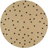 vidaXL Vloerkleed handgemaakt met print polkadot 120 cm jute