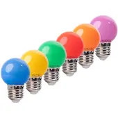 Amlux Set 100 gekleurde LED lampen - 6 kleuren