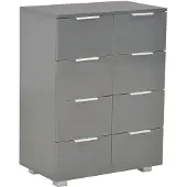 vidaXL Dressoir 60x35x80 cm bewerkt hout hoogglans grijs