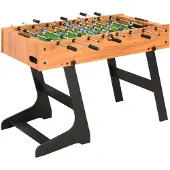vidaXL Table de football pliante 121 x 61 x 80 cm Marron clair
