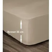Lovely Home Verstelbaar onderlaken Lovely Home Beige 180 x 200